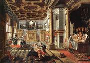 Renaissance Interior with Banqueters f